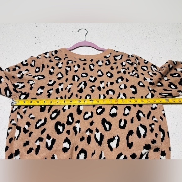 Leopard Print Open Front Cardigan - Picture 5 of 6